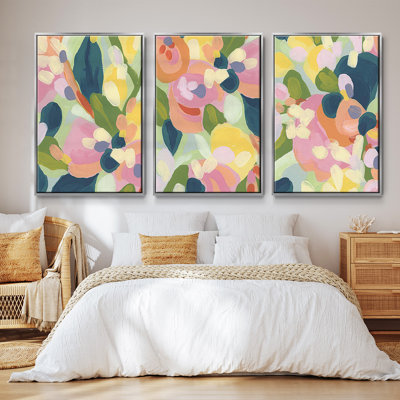" Brushy Tropics I " 3 - Pieces