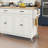 Kitchen Island Cart with Solid Wood Top and Locking Wheels,54.3 Inch Width,4 Door Cabinet and Two Drawers,Spice Rack, Towel Rack (White)-1024226963