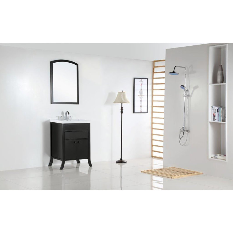 24'' Single Bathroom Vanity with Ceramic Top