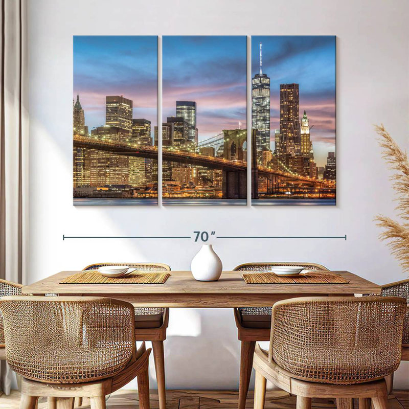 Lilie Brooklyn Bridge Skyline, 42" H x 65" W