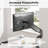 Pneumatic Arm Full Motion Single Monitor Universal Desk Mount