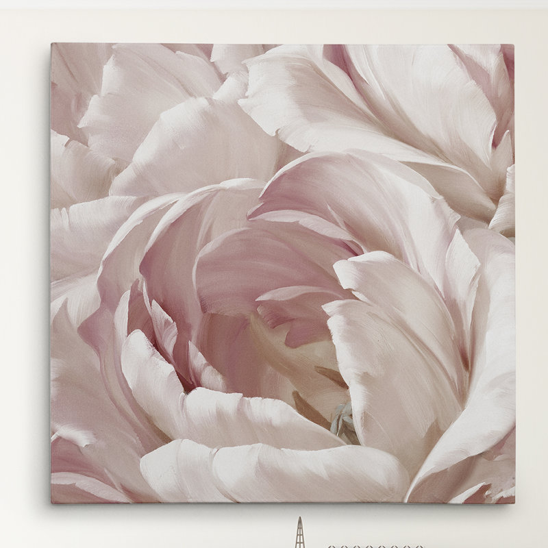Wallach intime rosé - imprimé, H 40 po x l 40 po x P 1,5 po, Toile tendue