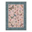 Tapis d'intérieur rose / bleu rétro lavable à la machine avec envers antidérapant-916090368