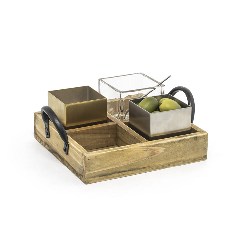 Support carré en bois rustique