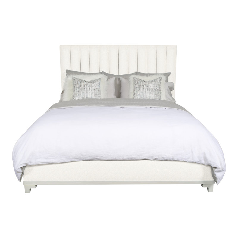 Jemma King Upholstered Panel Headboard, Kennelly Snow