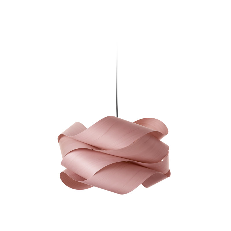 Link Suspension Pendant - Large - E26 Base - Pale Rose Shade - Matte Black, Pale Rose, Matte Black