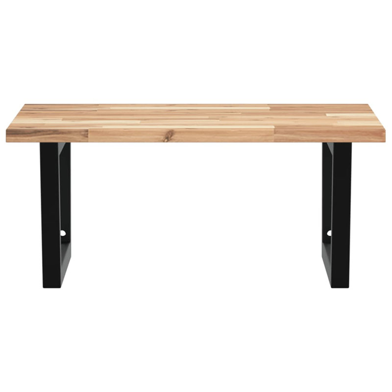 Arnelda 60cm Solid Wood Bathroom Vanity Top, Acacia/Black