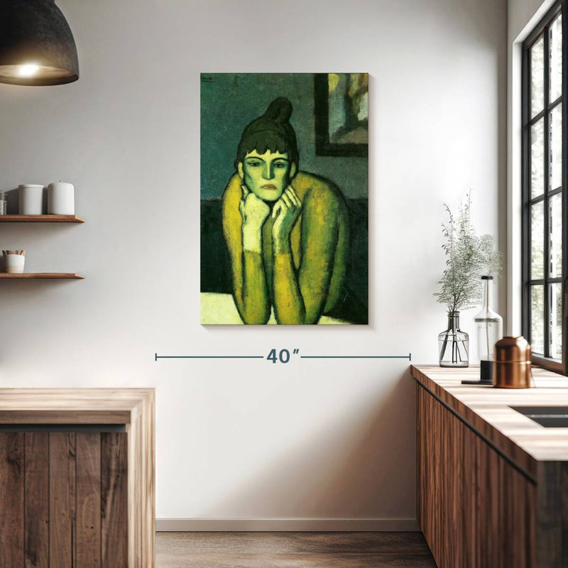Femme avec un chignon, H 39 po x l 26 po