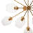 12 - Light Linear Glass Shade Sputnik  Chandelier