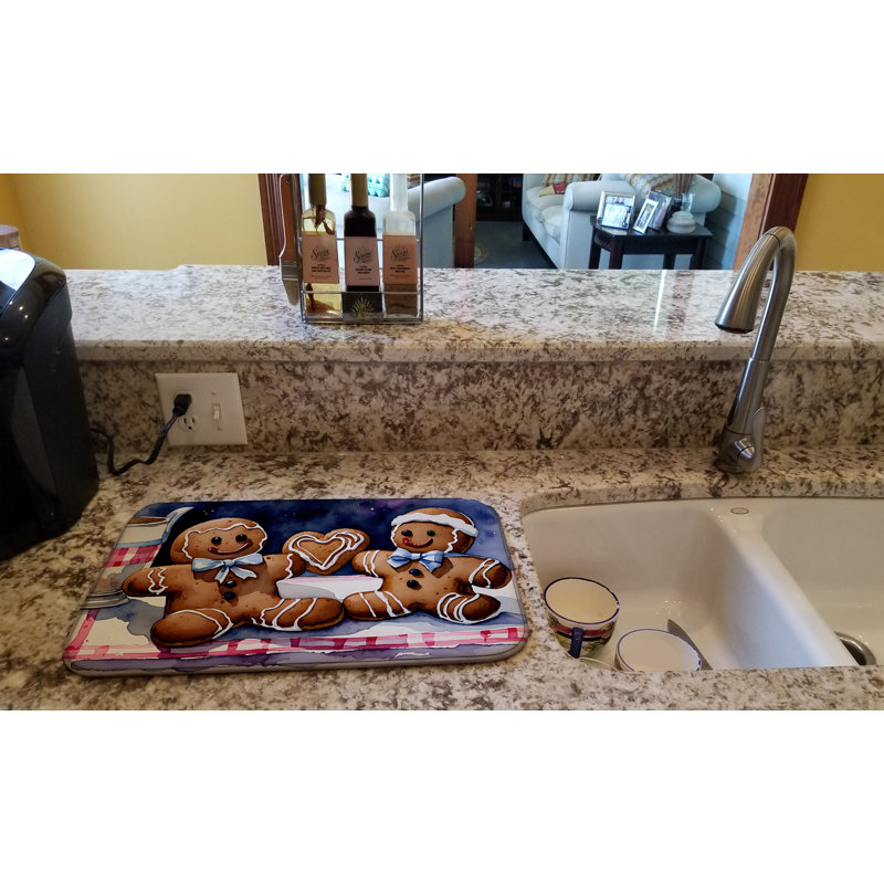 Christmas Gingerbread Dish Drying Mat