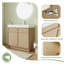 Meuble-lavabo sur pied simple 36 po avec comptoir en résine