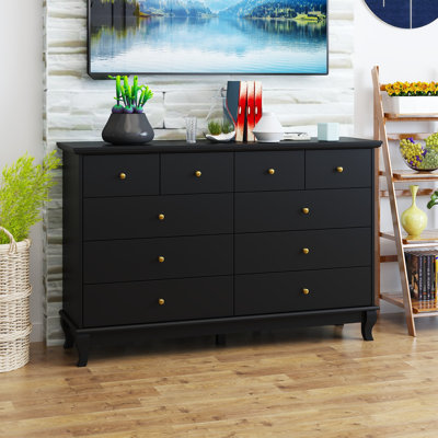 Erine Standard 10-Drawers TV Stand for TVs up to 55" by Alcott Hill