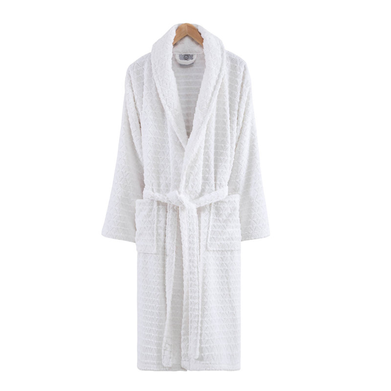 Peignoir 100% coton éponge, S, Blanc