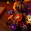Décorations d'Halloween pour guirlandes de lumières, 20 lumières d'Halloween à DEL à piles (non incluses) avec minuterie et 8 modes de clignotement pour la décoration intérieure