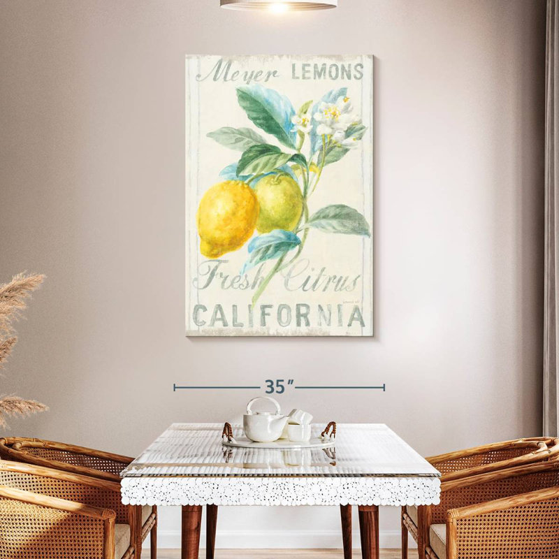 Plaque murale Kema Floursack Lemon II, H 48 po x l 32 po