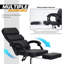 Fauteuil de direction inclinable en similicuir avec repose-pieds extensible, siège d'ordinateur ergonomique réglable