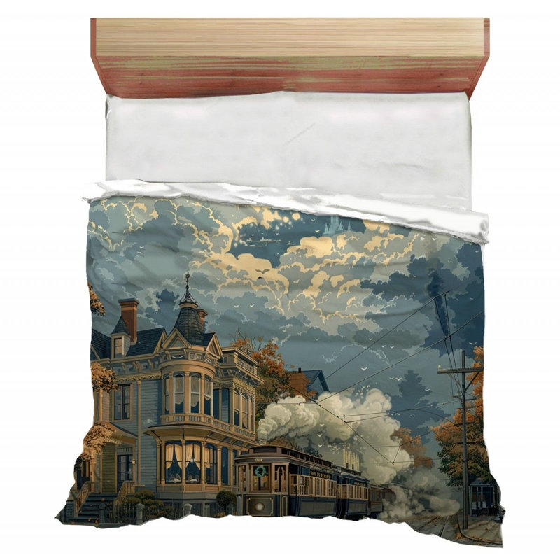 Streetcar Microfiber / Polyester Comforter, King Comforter