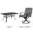 Dorulet 6 - Person Patio Dining Set with Square Table , Cushions Included
