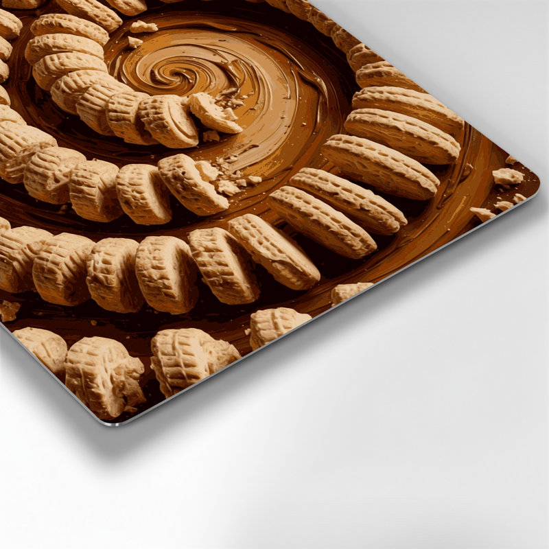 Desserts Digestive biscuits, art mural en métal brun, H 8 po x l 8 po