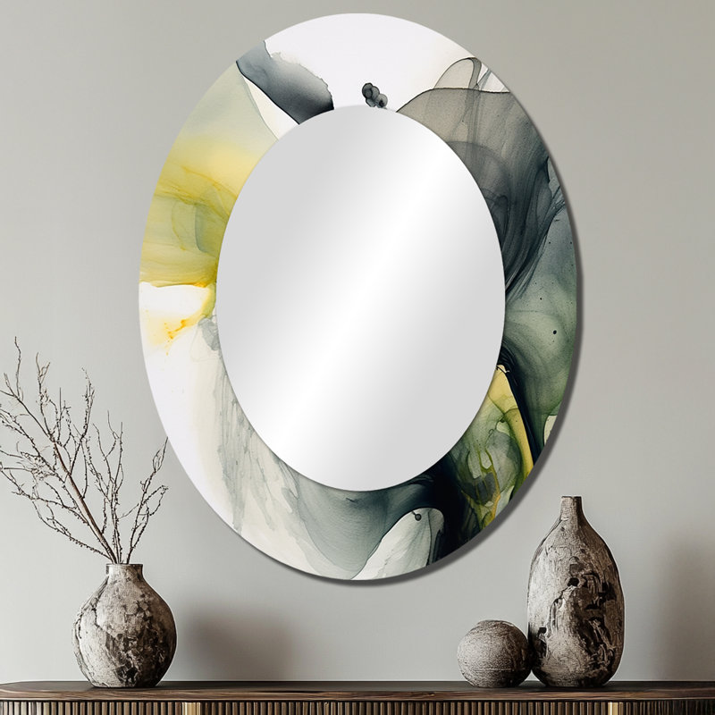 Maratea - Miroir abstrait en métal, 40 po x 30 po