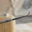 Table basse ovale en verre 45,67 pouces