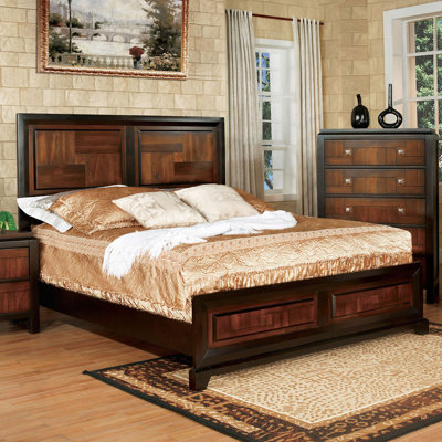 Walnut Solid wood Queen Size Bed