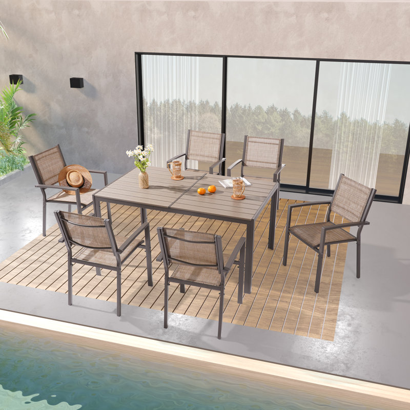 Amaranthe 6 - Person Patio Conversation Set, Taupe