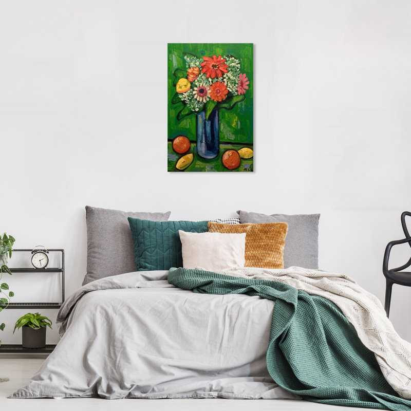 Fleur avec fruit par Wynwood Studio, H 24 po x l 16 po x P 0,8 po