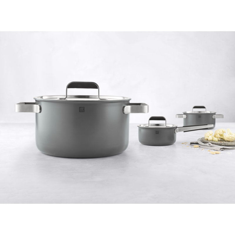 ZWILLING Pure 6-Pc Stainless Steel Cookware Set, Rose, Gray