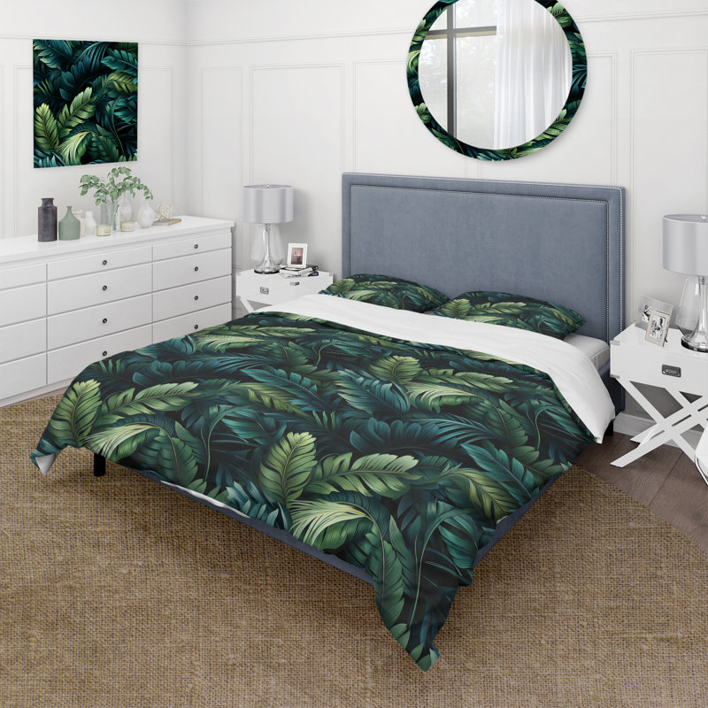 Moody Tropics Moody Patterns I Duvet Cover, Twin Duvet Cover + 1 Standard Sham