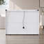 120cm White Arched Bathroom Mirror Cabinet, Wall Mounted, 3-Colour Dimmable LED