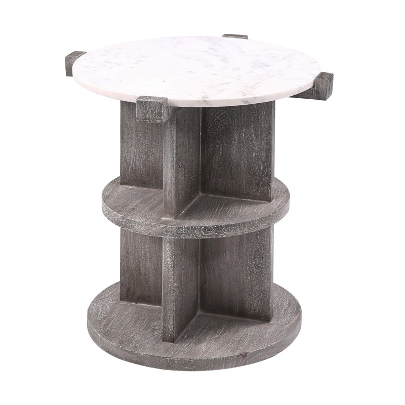 Ivanne Marble Top End Table