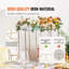 Ensemble de 10 supports à fleurs de mariage en métal doré de 31,5 pouces avec revêtement acrylique