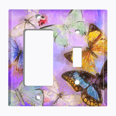 Patterned 2 - Gang Combination Plate Standard Combination Wall Plate
