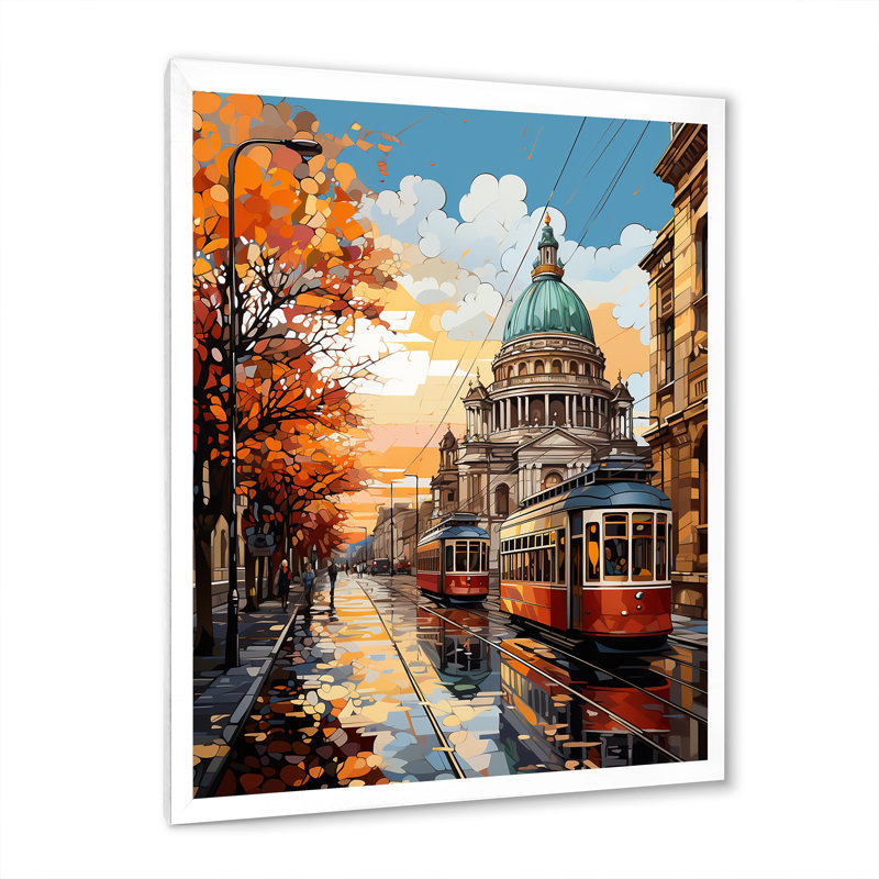 «Xana City Dublin Popart II», reproduction sur toile, H 32 po x l 24 po x P 1 po, Cadre photo blanc