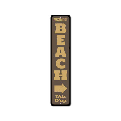 Plaque de plage en aluminium
