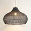 Luminaire suspendu d'extérieur en rotin 28 po à dôme noir 1 lumière Latigo-1868129676-1868129679