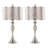 Ashland 27" Contemporary Table Lamp in Brushed Nickel with Light Grey Linen and Brushed Nickel Laser Cut Shade from Grandview Gallery by LumiSource - Set of 2