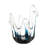 Cole And Grey Glass Ombre Abstract Decorative Vase With Wavy Oval Cutouts-1716838973