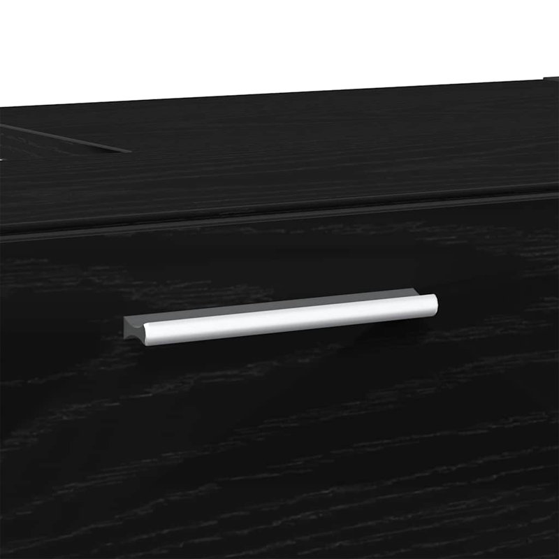 78Cm Single Bathroom Vanity Base Only, Black Oak