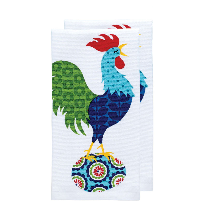 T-fal Dual Kitchen Dish Towel, Rooster