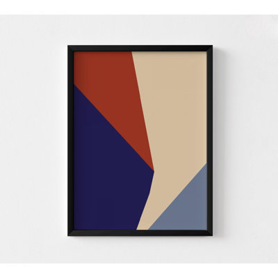 Illustration géométrique de l'entrée géométrique, formes géométriques minimalistes, décoration de chambre à coucher principale, impression d'affiche bleu marine