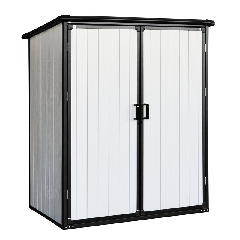 Armoire verrouillable d'extérieur de 5 x 3 pi: remise imperméable en résine pour les vélos, abri de patio protégé, spacieux et polyvalent, offert en masse
