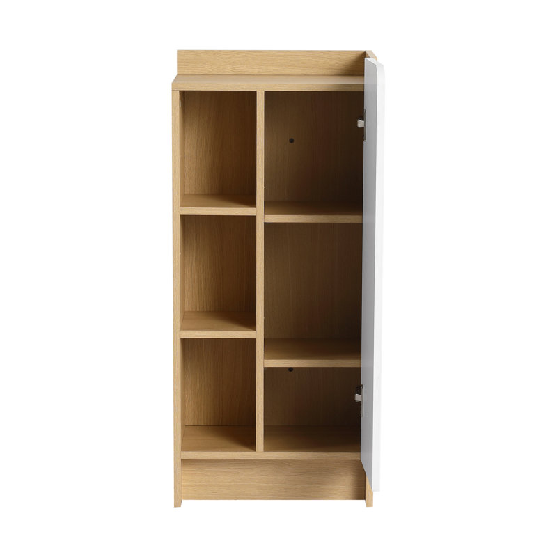 Armoire latérale autoportante 16 po avec porte à fermeture douce et 4 tablettes