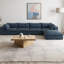 Canapé modulaire en forme de L de 157,6 po de forme modulaire en L en velours côtelé avec repose-pieds, support en éponge double couche, sans assemblage-2023641634