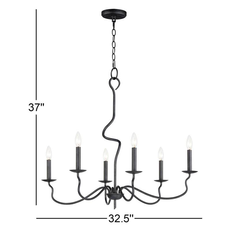 Olivia Iron 6-Light Chandelier