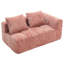 Couches d'appartement en chenille rose - rebond rapide et look élégant pour le salon-1143846925-1143846927
