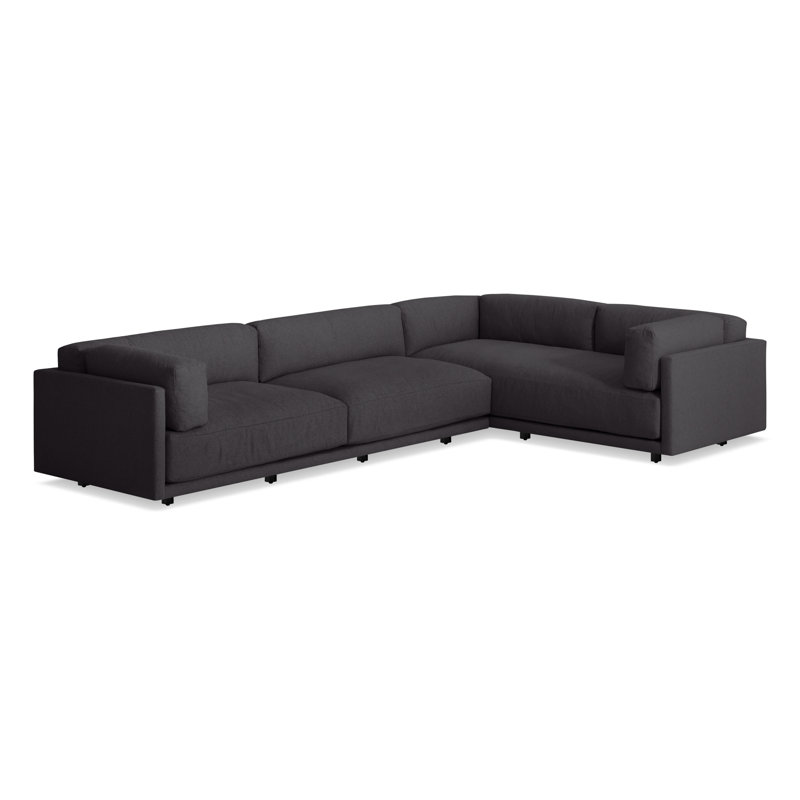 Sunday Sectional, Right Hand Facing, Sanford Black Crossweave