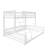 Twin XL Over Queen Floor Bunk Bed Frame With Ladder And Safety Guardrails, Easy Assemble, White