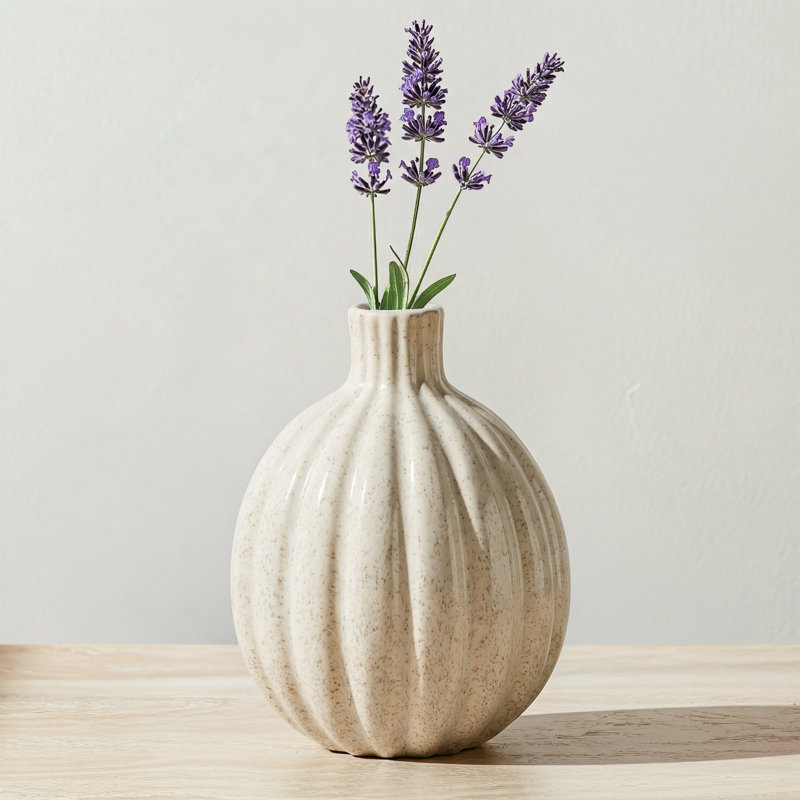 Vase en céramique 5 po, Blanc, 5 inch